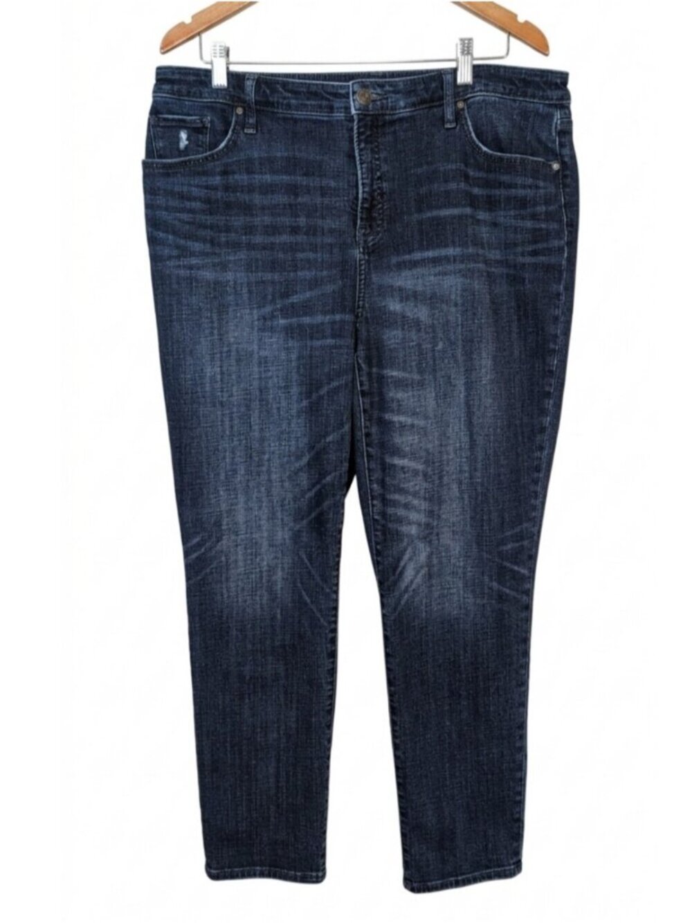 Chicos So Slimming Girlfriend Slim Leg Ankle Jeans Womens Size 14 Indigo Blue